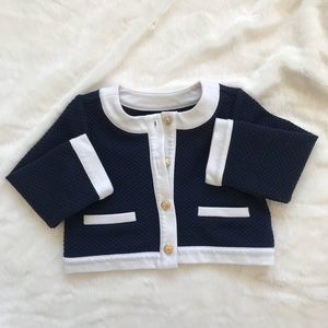 Janie and Jack Baby Girl 12-18 months Blue Jacket